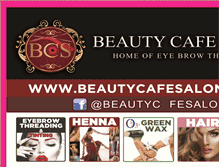 Tablet Screenshot of beautycafesalons.com